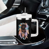 Dream Catcher Colorful Boho Floral Feather Graphic Tumbler With Handle