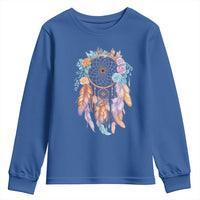 Dream Catcher Colorful Boho Floral Feather Graphic Youth Sweatshirt