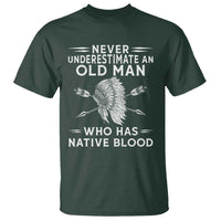Native American Warrior T Shirt Never Underestimate An Old Man Who Has Native Blood