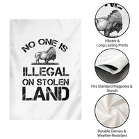 Native American Buffalo Graphic Garden Flag No One Is Illegal On Stolen Land