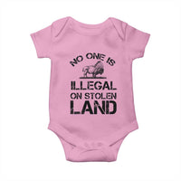 Native American Buffalo Graphic Baby Onesie No One Is Illegal On Stolen Land