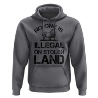 Native American Buffalo Graphic Hoodie No One Is Illegal On Stolen Land