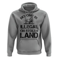 Native American Buffalo Graphic Hoodie No One Is Illegal On Stolen Land