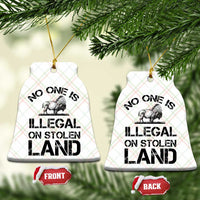 Native American Buffalo Graphic Ceramic Ornament No One Is Illegal On Stolen Land
