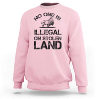 Native American Buffalo Graphic Sweatshirt No One Is Illegal On Stolen Land