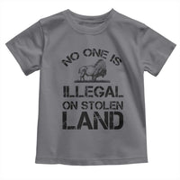 Native American Buffalo Graphic Toddler T Shirt No One Is Illegal On Stolen Land