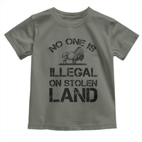 Native American Buffalo Graphic Toddler T Shirt No One Is Illegal On Stolen Land
