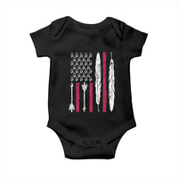 Vintage Native American Flag Baby Onesie Dreamcatcher And Feather Graphic