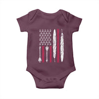 Vintage Native American Flag Baby Onesie Dreamcatcher And Feather Graphic