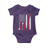 Vintage Native American Flag Baby Onesie Dreamcatcher And Feather Graphic