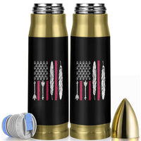 Vintage Native American Flag Bullet Tumbler Dreamcatcher And Feather Graphic