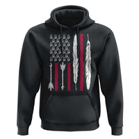 Vintage Native American Flag Hoodie Dreamcatcher And Feather Graphic