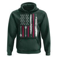 Vintage Native American Flag Hoodie Dreamcatcher And Feather Graphic