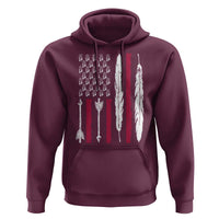 Vintage Native American Flag Hoodie Dreamcatcher And Feather Graphic
