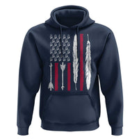 Vintage Native American Flag Hoodie Dreamcatcher And Feather Graphic