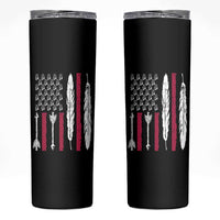 Vintage Native American Flag Skinny Tumbler Dreamcatcher And Feather Graphic