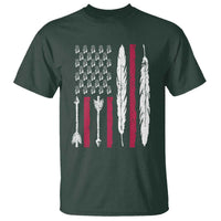 Vintage Native American Flag T Shirt Dreamcatcher And Feather Graphic