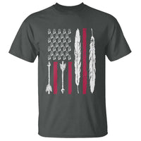 Vintage Native American Flag T Shirt Dreamcatcher And Feather Graphic
