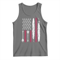 Vintage Native American Flag Tank Top Dreamcatcher And Feather Graphic