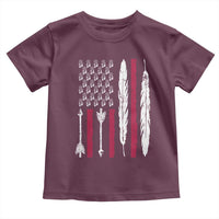 Vintage Native American Flag Toddler T Shirt Dreamcatcher And Feather Graphic