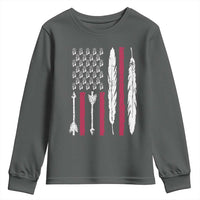 Vintage Native American Flag Youth Sweatshirt Dreamcatcher And Feather Graphic