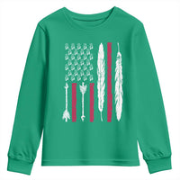 Vintage Native American Flag Youth Sweatshirt Dreamcatcher And Feather Graphic