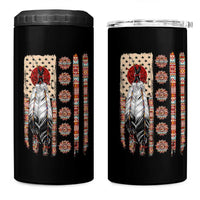 Proud Native American Flag 4 in 1 Can Cooler Tumbler Tribal Sunflower Indigenous Peoples Day Gift