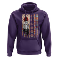 Proud Native American Flag Hoodie Tribal Sunflower Indigenous Peoples Day Gift