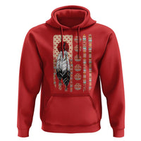 Proud Native American Flag Hoodie Tribal Sunflower Indigenous Peoples Day Gift