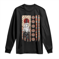Proud Native American Flag Long Sleeve Shirt Tribal Sunflower Indigenous Peoples Day Gift