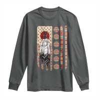 Proud Native American Flag Long Sleeve Shirt Tribal Sunflower Indigenous Peoples Day Gift