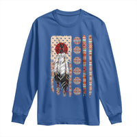 Proud Native American Flag Long Sleeve Shirt Tribal Sunflower Indigenous Peoples Day Gift