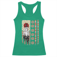 Proud Native American Flag Racerback Tank Top Tribal Sunflower Indigenous Peoples Day Gift