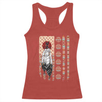 Proud Native American Flag Racerback Tank Top Tribal Sunflower Indigenous Peoples Day Gift