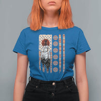 Proud Native American Flag T Shirt For Women Tribal Sunflower Indigenous Peoples Day Gift