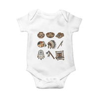 Indigenous Cultural Artifacts Baby Onesie Native American Heritage Graphic