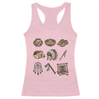 Indigenous Cultural Artifacts Racerback Tank Top Native American Heritage Graphic