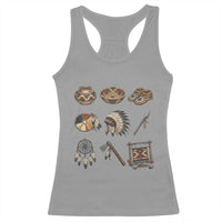 Indigenous Cultural Artifacts Racerback Tank Top Native American Heritage Graphic
