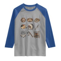 Indigenous Cultural Artifacts Raglan Shirt Native American Heritage Graphic