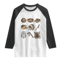 Indigenous Cultural Artifacts Raglan Shirt Native American Heritage Graphic
