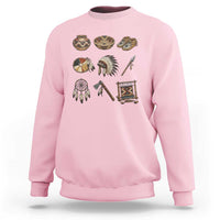 Indigenous Cultural Artifacts Sweatshirt Native American Heritage Graphic