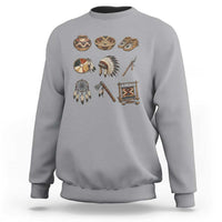 Indigenous Cultural Artifacts Sweatshirt Native American Heritage Graphic
