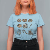 Indigenous Cultural Artifacts T Shirt For Women Native American Heritage Graphic