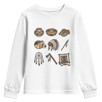Indigenous Cultural Artifacts Youth Sweatshirt Native American Heritage Graphic