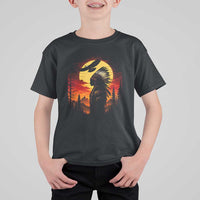 Vintage Native American Warrior T Shirt For Kid Indigenous Heritage Pride