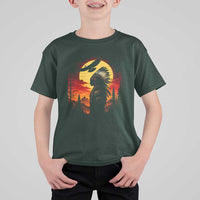 Vintage Native American Warrior T Shirt For Kid Indigenous Heritage Pride