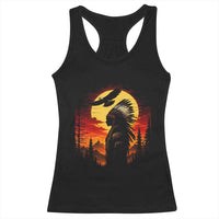 Vintage Native American Warrior Racerback Tank Top Indigenous Heritage Pride