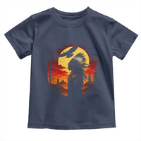Vintage Native American Warrior Toddler T Shirt Indigenous Heritage Pride