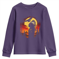 Vintage Native American Warrior Youth Sweatshirt Indigenous Heritage Pride