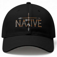 Western Style Tribal Feather Baseball Cap Vintage Boho Graphic